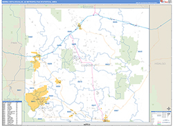 Sierra Vista-Douglas Metro Area Wall Map Basic Style 2026